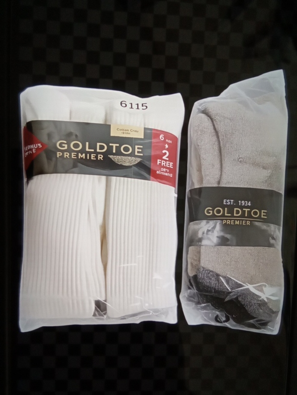 Gold Toe Men’s Crew & No-Show Sock Pack – White, Gray, Black, Tan Size Shoe 6-12